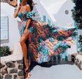 2020 Summer European and American New Sexy Strapless Printed Dress Cross-border Women's Dress