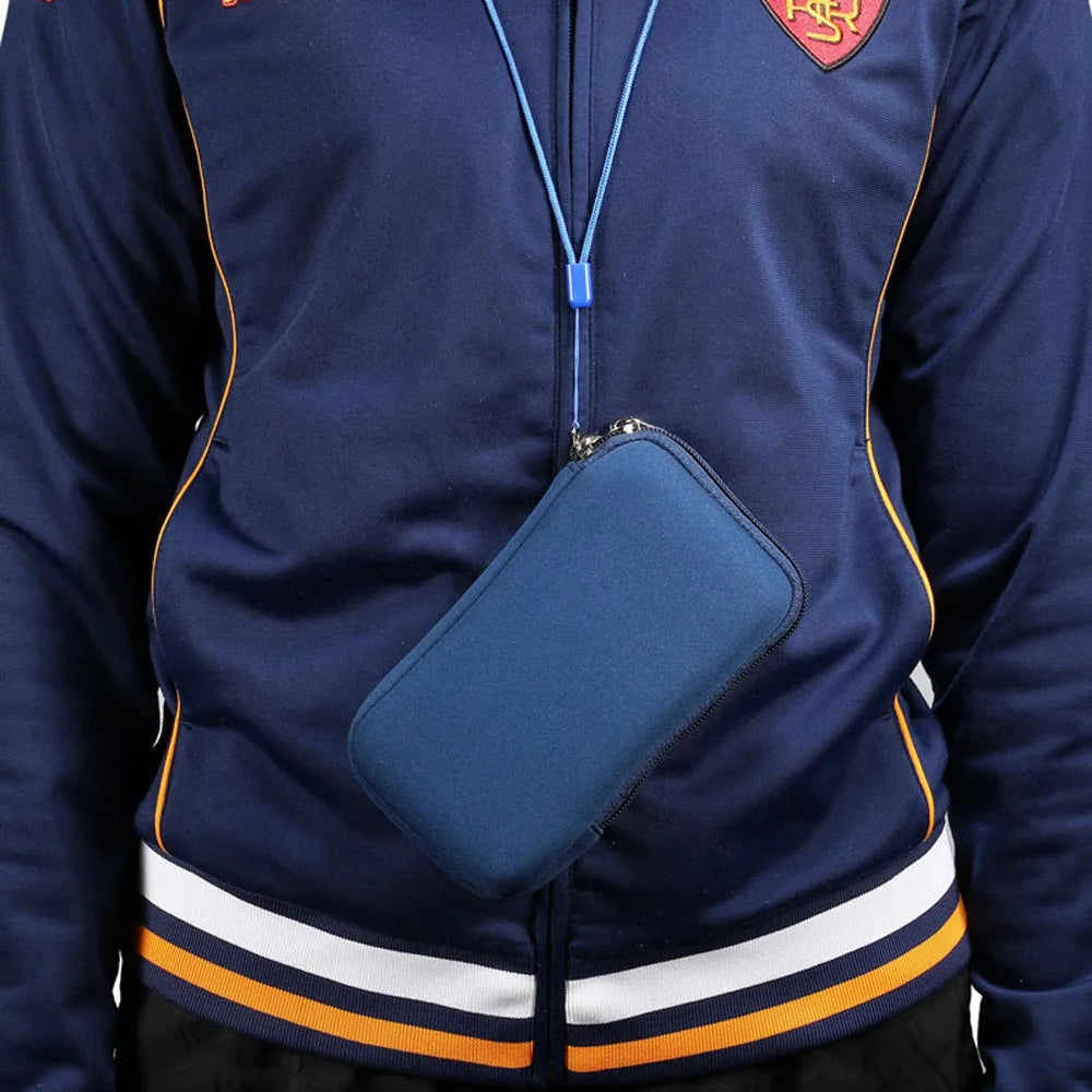 Universal Neoprene Mobile Phone Bag Case With Shoulder Strap For iPhone 16 15 14 Pro Max Samsung Xiaomi Huawei Shockproof Pouch