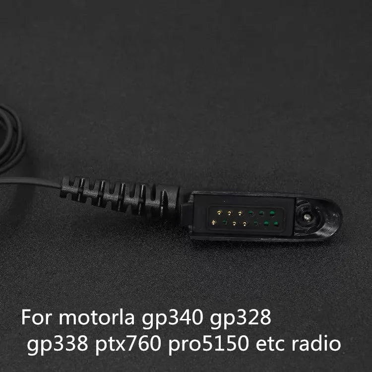 Long big PTT Acoustic Air Tube Headphone for Motorola PRO5150 GP340 GP580 GP328 GP338 HT750 PTX760 etc walkie talkie