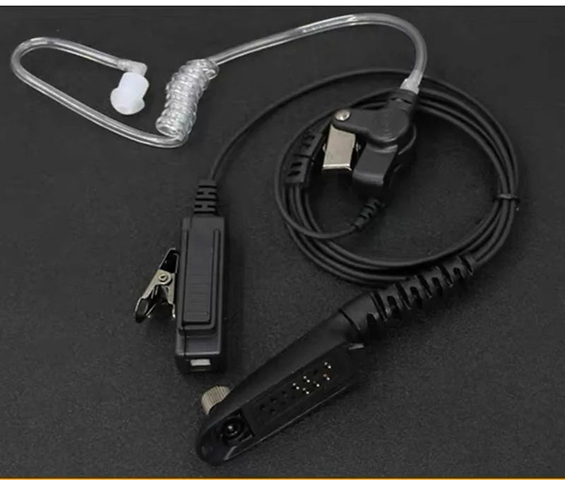Long big PTT Acoustic Air Tube Headphone for Motorola PRO5150 GP340 GP580 GP328 GP338 HT750 PTX760 etc walkie talkie