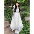 Fugitive Princess Dress 2023 New Summer Light Wedding Dress Design Sense Tight Waist French First Love Gentle White Moonlight dress