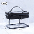 Double Layer Transparent Cosmetic Bag Large Capacity Dry and Wet Separate Waterproof Toiletry Bag Portable Travel Cosmetic Storage Bag