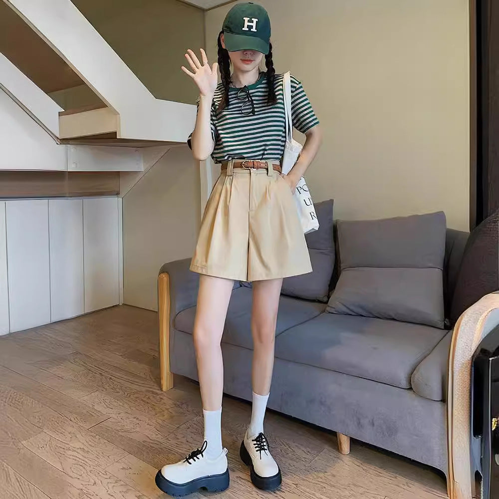 2023 New Salt Sweet Wear Age Reducing College Style Lively Slimming Slight Fat Sister Two-piece Suit Summer