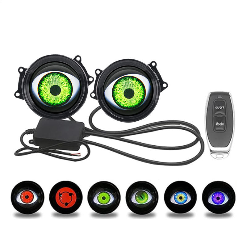 Cross-border new dynamic LED car headlight 3 inch demon eye LED eye light modified eagle eye light blink light