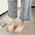 Summer New Crystal Slippers for Women, Large Size, Fashionable Jelly Outer Wear, Casual Home Couple, Deodorant Flip Flops, Cross-Border
