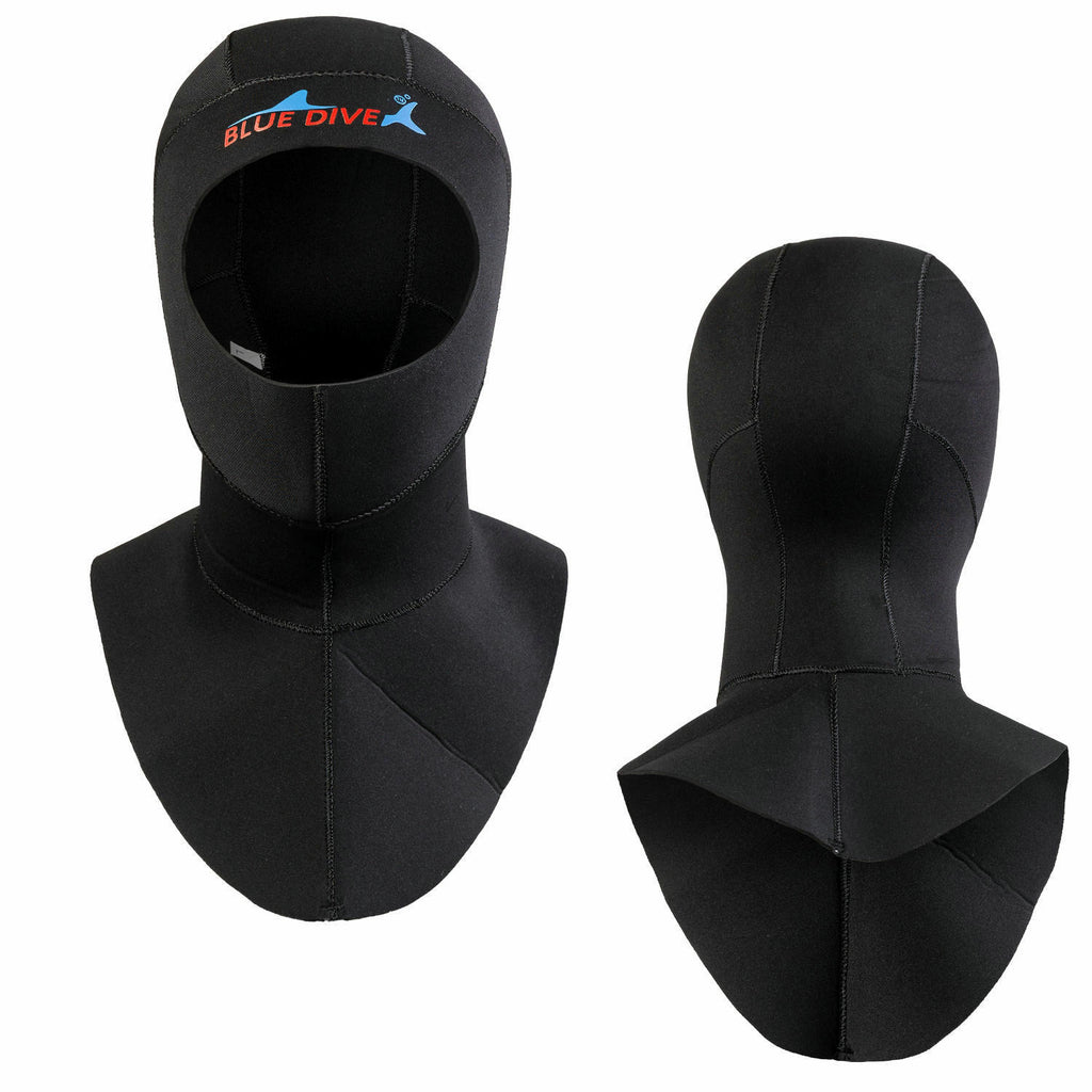 Diving Cap 3mm Thickened Warm Underwater Cold-proof Swimming Scuba Men's Winter Swimming Women's Super Elastic Thickened Snorkeling Head with Shoulder