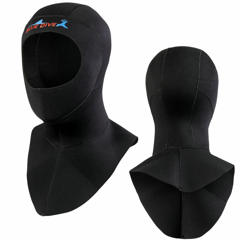Diving Cap 3mm Thickened Warm Underwater Cold-proof Swimming Scuba Men's Winter Swimming Women's Super Elastic Thickened Snorkeling Head with Shoulder