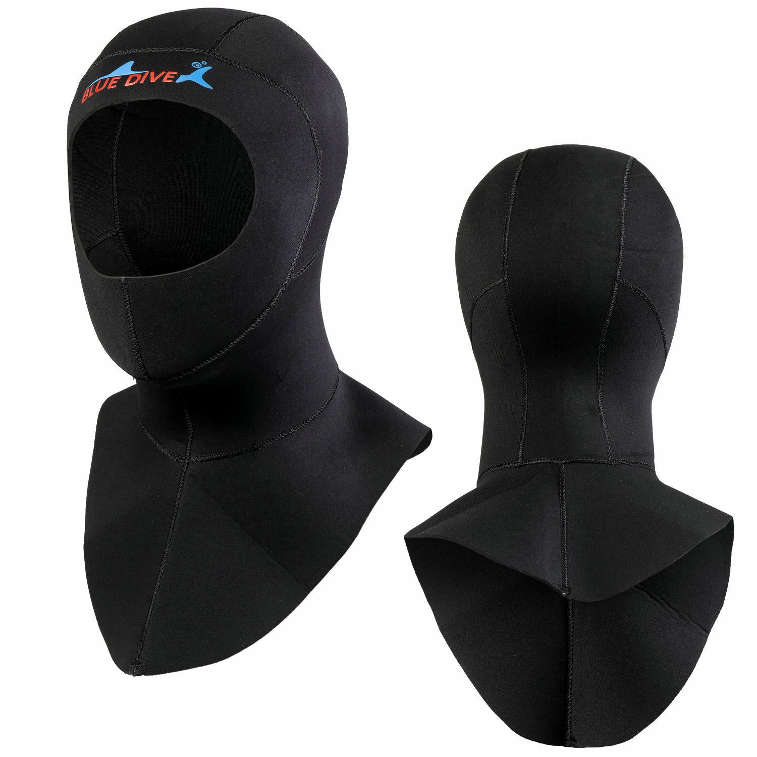 Diving Cap 3mm Thickened Warm Underwater Cold-proof Swimming Scuba Men's Winter Swimming Women's Super Elastic Thickened Snorkeling Head with Shoulder