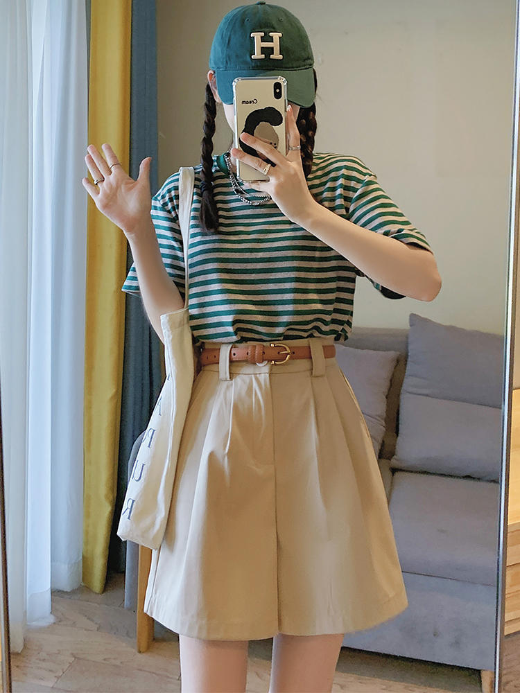 2023 New Salt Sweet Wear Age Reducing College Style Lively Slimming Slight Fat Sister Two-piece Suit Summer