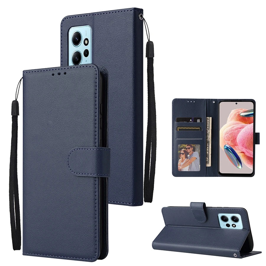 Wallet Card Slot Stand Magnetic Flip Leather Case For Xiaomi Redmi Note 12S 12 Pro 11 11S 10S 9 8 Pro 7 12C 10C Poco X5 Pro M5s