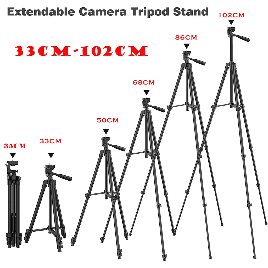 Mobile Tripod for Phone Lightweight Camera Tripod Stand with Bluetooth Selfie Remote Phone Holder for Youtube Video Photography