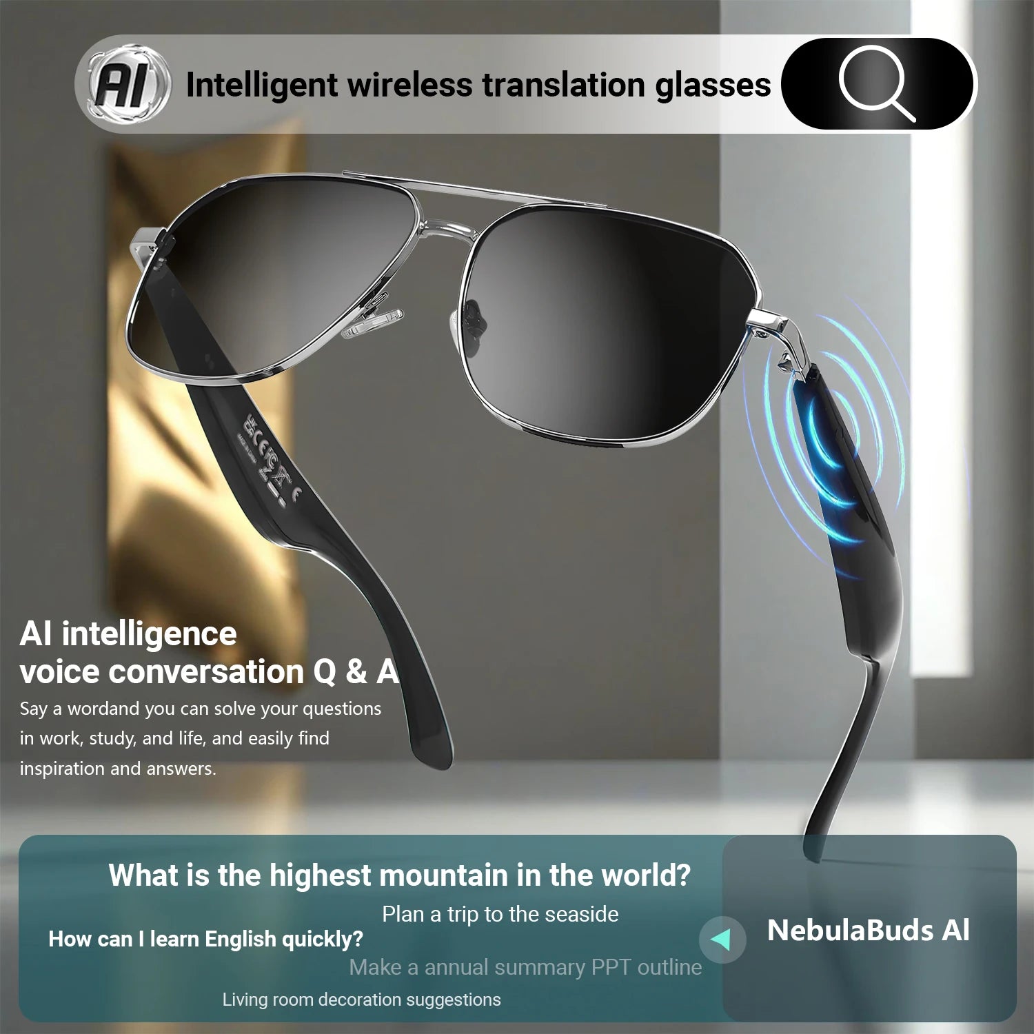 Smart glasses, translation earphones, stylish sunglasses, open-back earphones, earphones that can make phone calls
