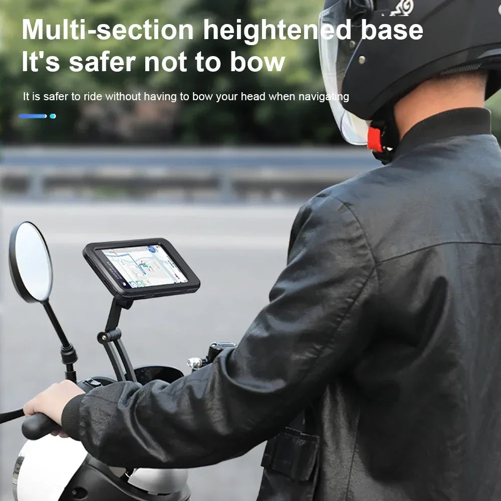Waterproof Bike Phone Holder 360 Rotation Motorcycle Phone Mount Fully Enclosed Touch Sensitive for iPhone 17 16 Pro Max/15/14
