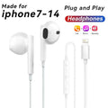 Original Wired Earphones For iPhone 15 16 14 13 12 11 Pro Max 7/8Plus X XR XS In-Ear Earbud For Lightning USB C 3.5mm Earbuds