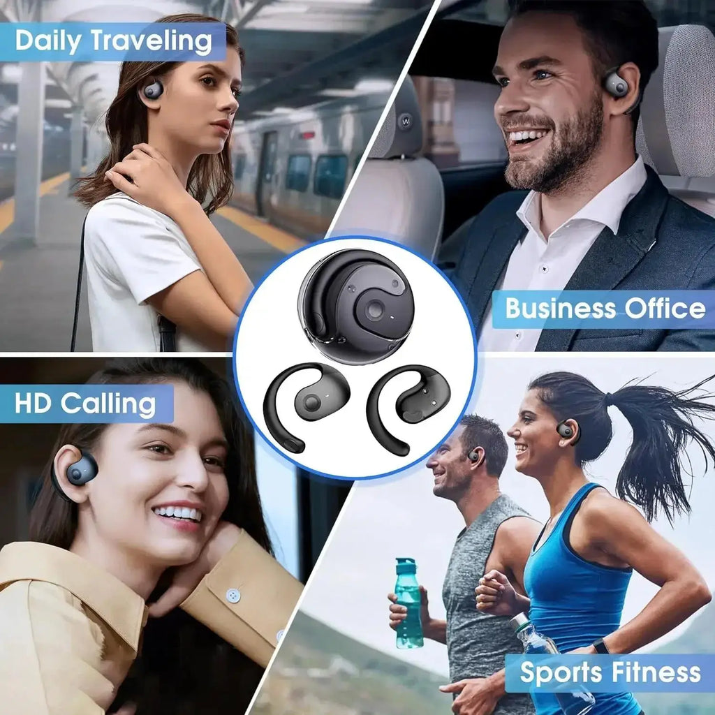 Wireless Headphones Bluetooth Headset HiFi Stereo Sound Earphones Sports Music Waterproof Earbuds For iPhone Huawei OnePlus OPPO