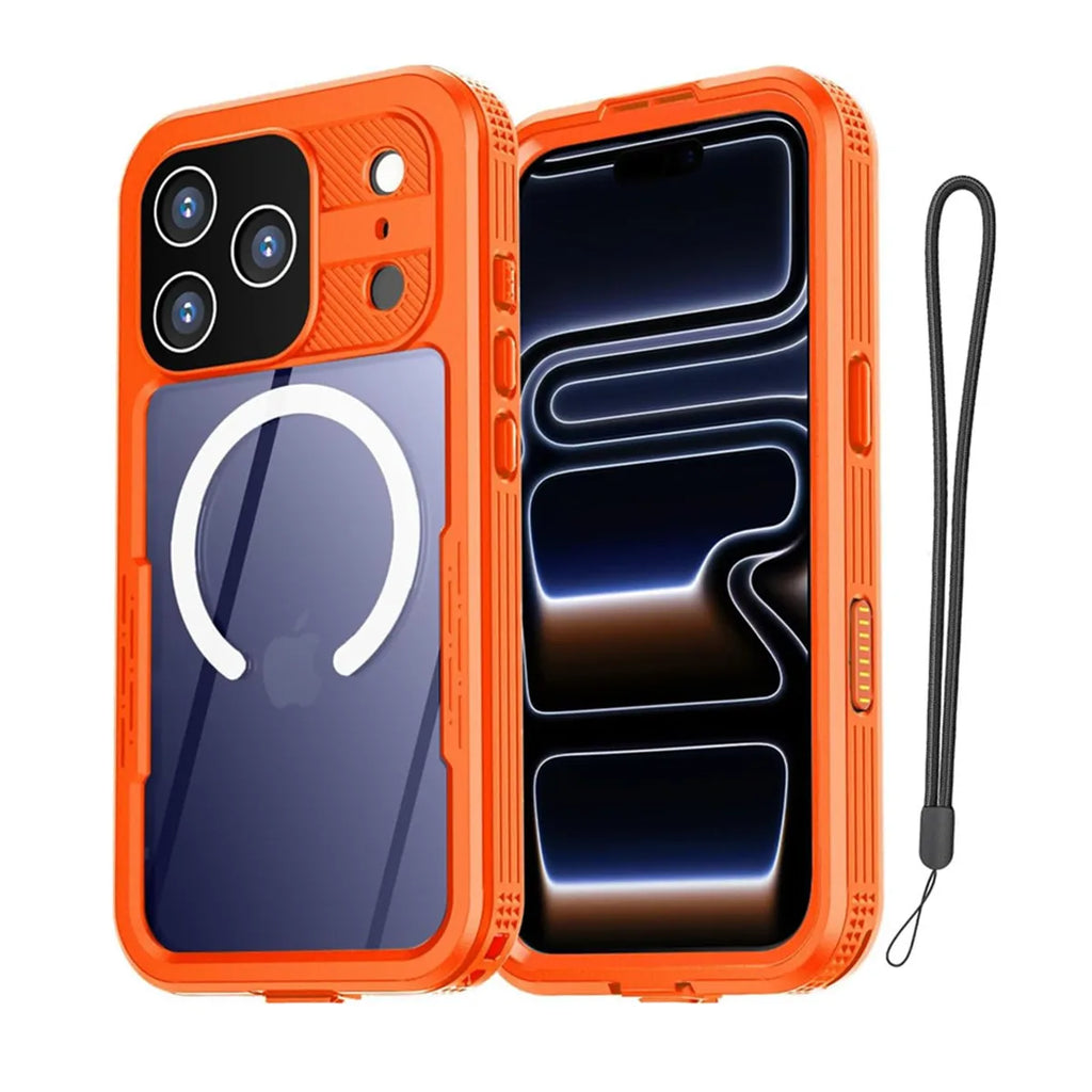 IP68 Full Waterproof Phone Case for iPhone 17 Pro Max Air 17 Magnetic Wireless Charging Magsafe Underwater Diving Cover