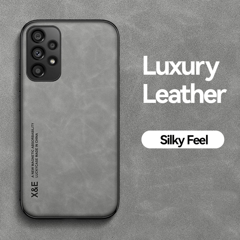 Hidden Iron Plate Magnetic Frosted Leather Phone Case For Xiaomi 17 Pro Max 15T 15 14 14T 13 13T 12 12T 11 11T Pro Back Cover