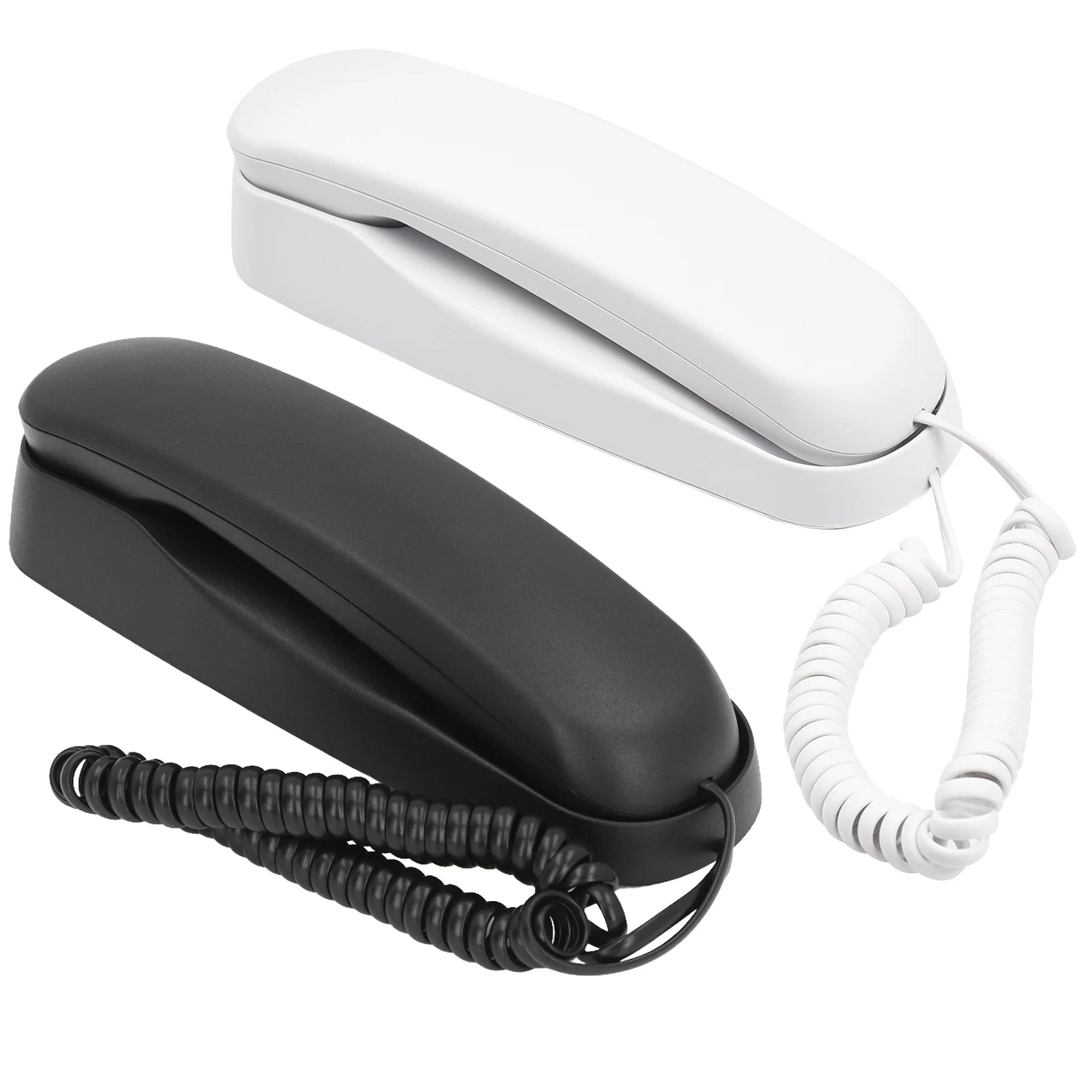 Mini Desktop Corded Landline Phone Fixed Telephone Wall Mountable Supports Mute/ Pause/Redial and 2 Ring Volume Adjustable Funct