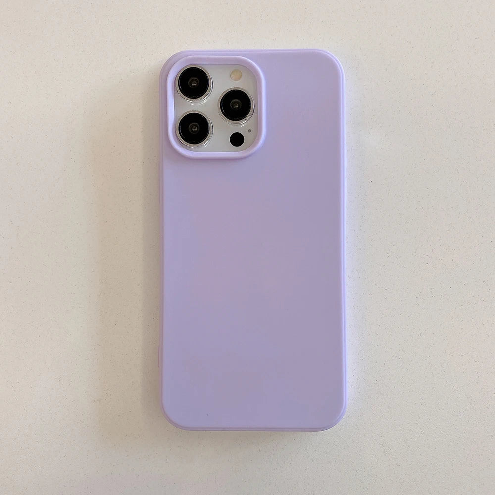 Luxury Matte Candy Color Silicone Soft Case For iPhone 17 Air 16E 16 15 14 13 Pro Max Plus Shockproof Back Cover Slim TPU Shell