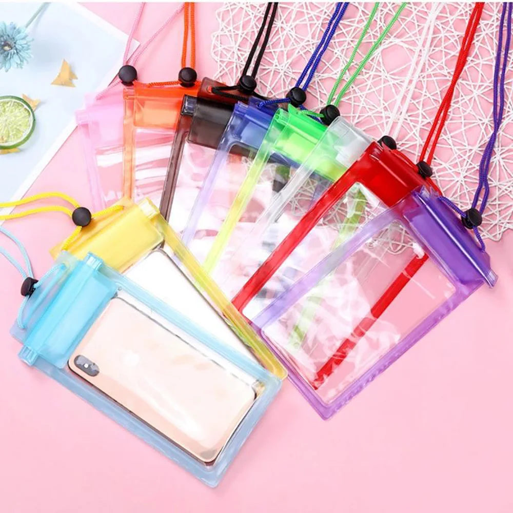 Universal Mobile Phone Waterproof Bag Swimming Beach Waterproof Phone Case Outdoor Transparent Sealed Cellphone Waterproof Bag