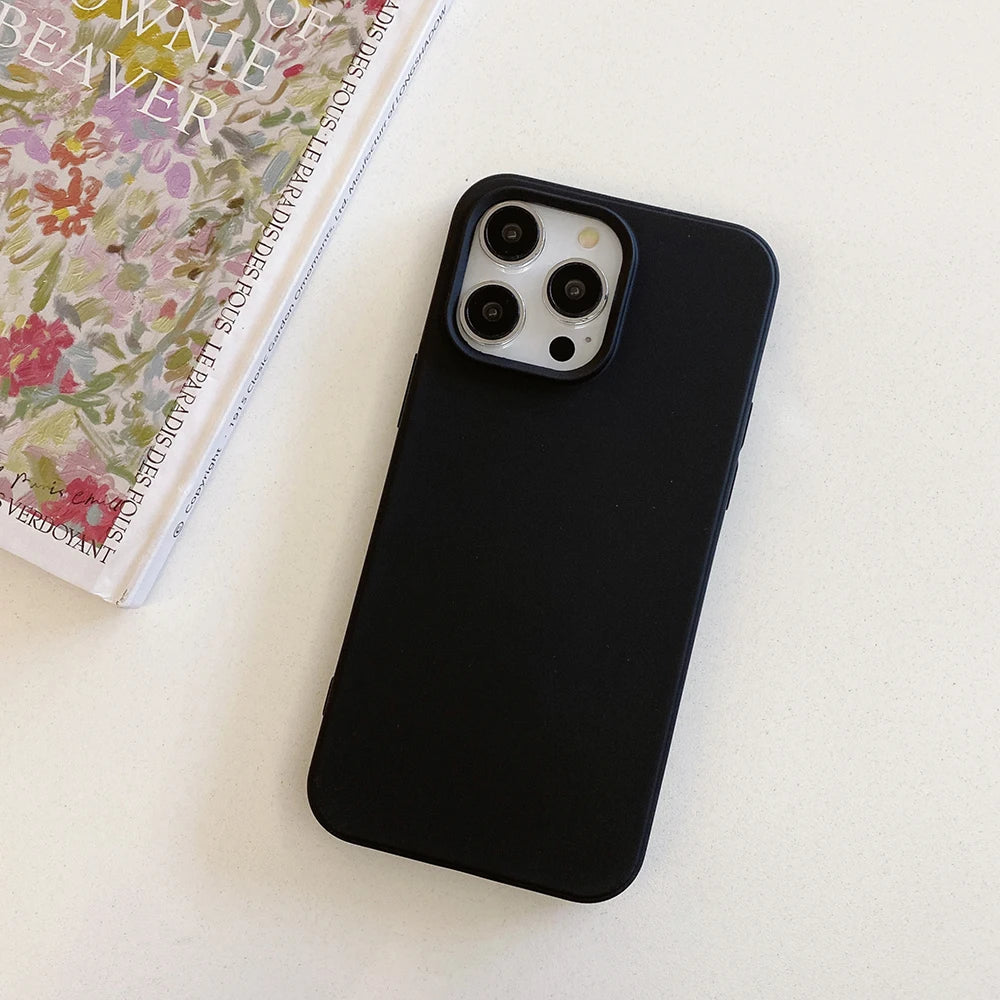Luxury Matte Candy Color Silicone Soft Case For iPhone 17 Air 16E 16 15 14 13 Pro Max Plus Shockproof Back Cover Slim TPU Shell