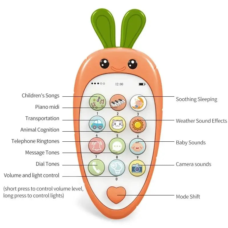 Kids Phone Toys Interesting Education Music Sound Telephone Sleeping Effect Story Learning Simulation Mobile Phone Gifts