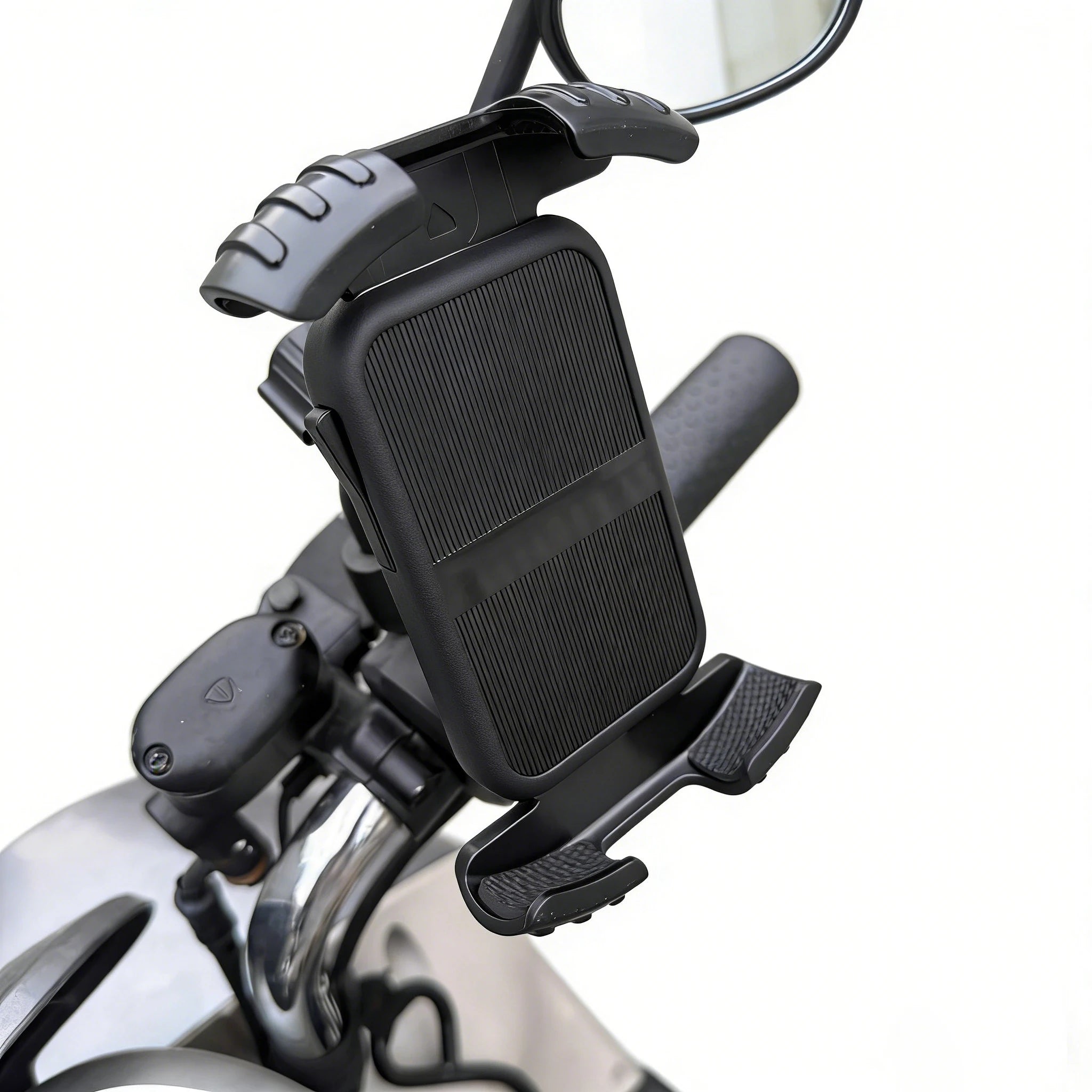 Bicycle Phone Clip Rearview Mirror Motorcycle Holder Rotating Knob Locking Mechanism Stability Enhancement Riding NavigationTool