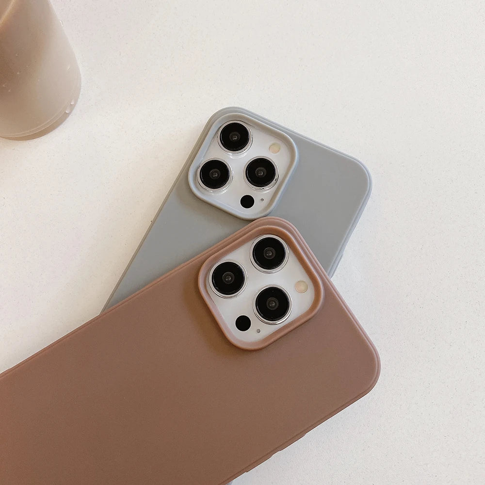 Luxury Matte Candy Color Silicone Soft Case For iPhone 17 Air 16E 16 15 14 13 Pro Max Plus Shockproof Back Cover Slim TPU Shell