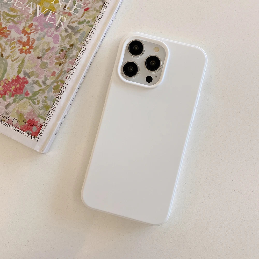 Luxury Matte Candy Color Silicone Soft Case For iPhone 17 Air 16E 16 15 14 13 Pro Max Plus Shockproof Back Cover Slim TPU Shell