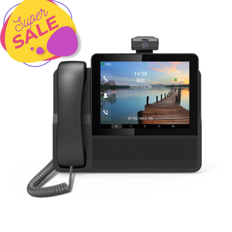 8 inch S09 Video Conference SIP Network PSTN Phone IP Phone Business Office Phone WiFi Function 3000mAh Telephone Landline