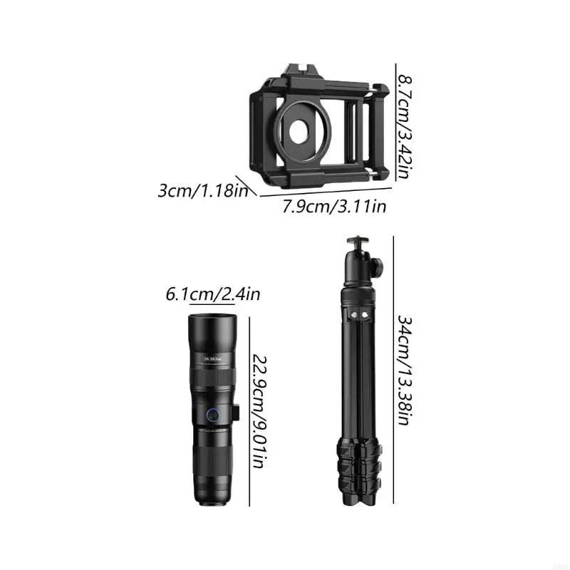 Adjustable Phone with Stabilizing Tripods Small Spotting for Outdoor Photography Nature Exploration 896C