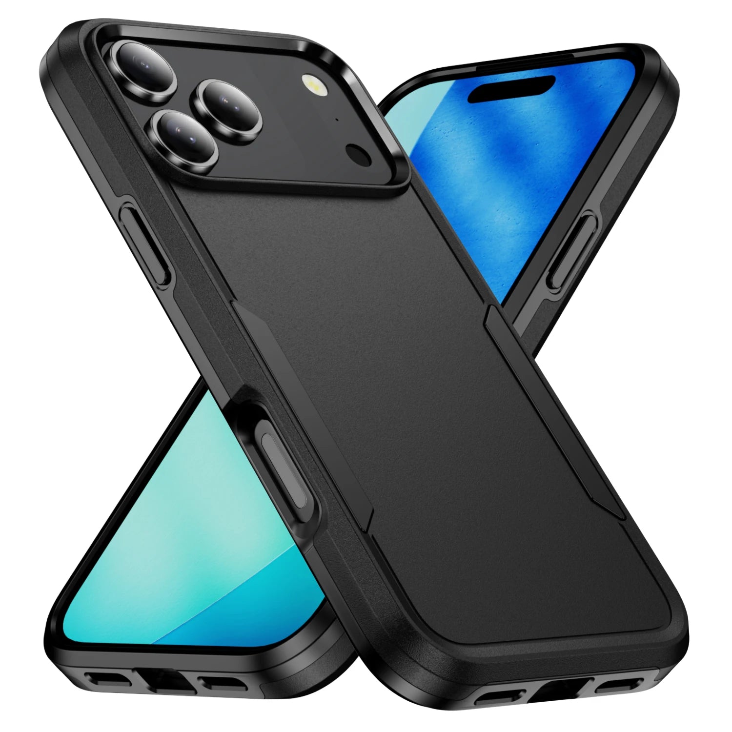 Hard Armor Matte Feeling Case for Iphone 18 17 Pro Max 17 Air 17e 16e 16 15 Plus 14 12 13 Iphone18 Fall Protective Accessories