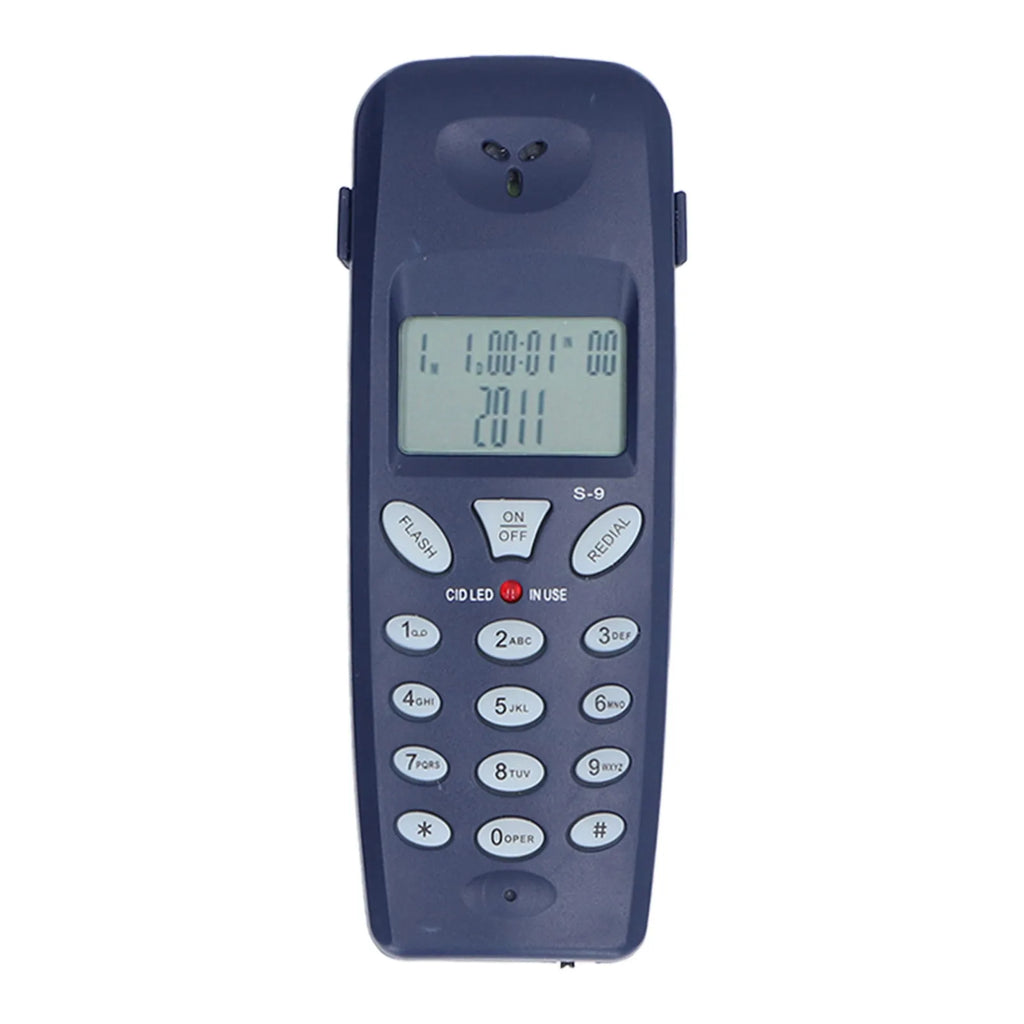Wired landline phone, FSK/DTMF caller ID display, 12-digit LCD display, redial/hold function, home corded telephone