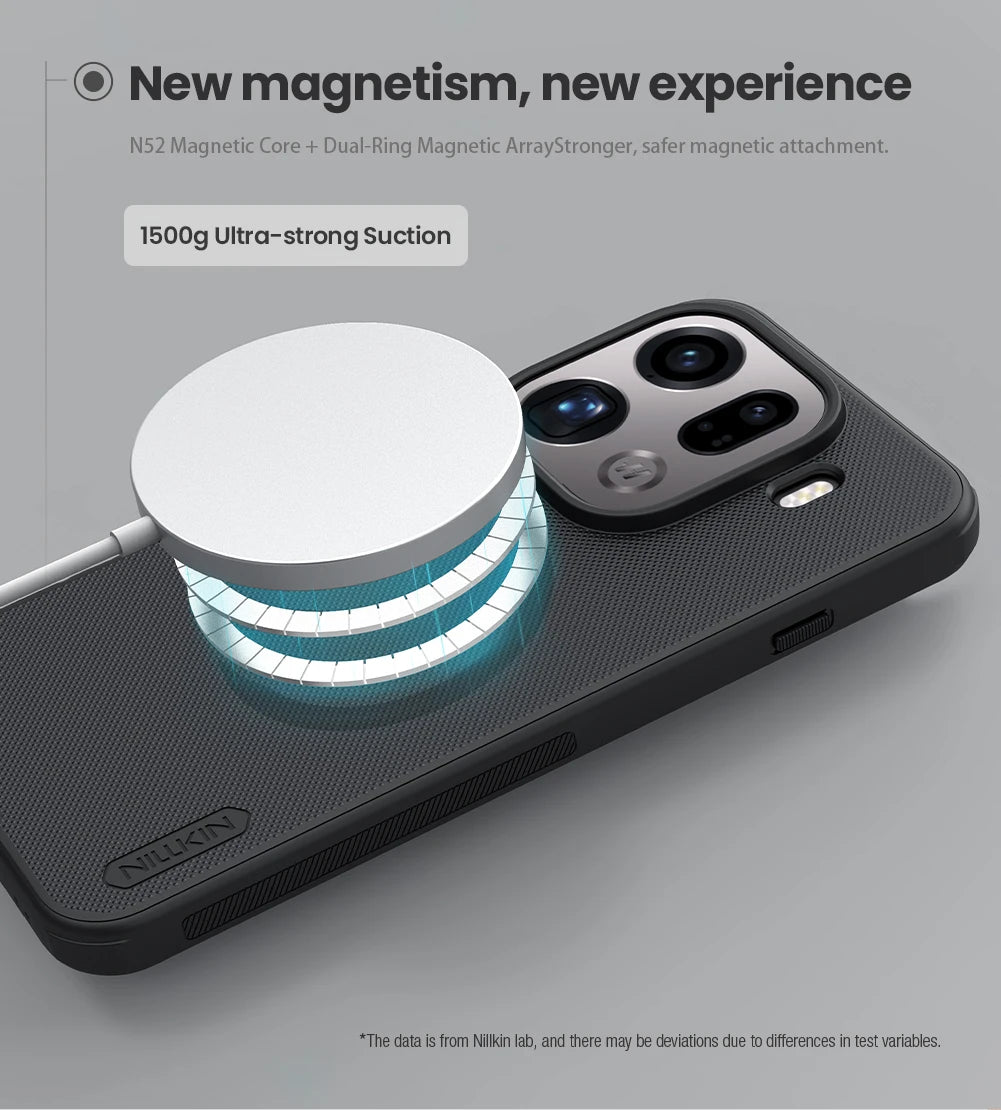 For OPPO Find X9 Pro 5G Nillkin Case Magnetic Super Frosted Pro Magsafe 360 Soft Frame Matte PC TPU Full Back Cover Protection
