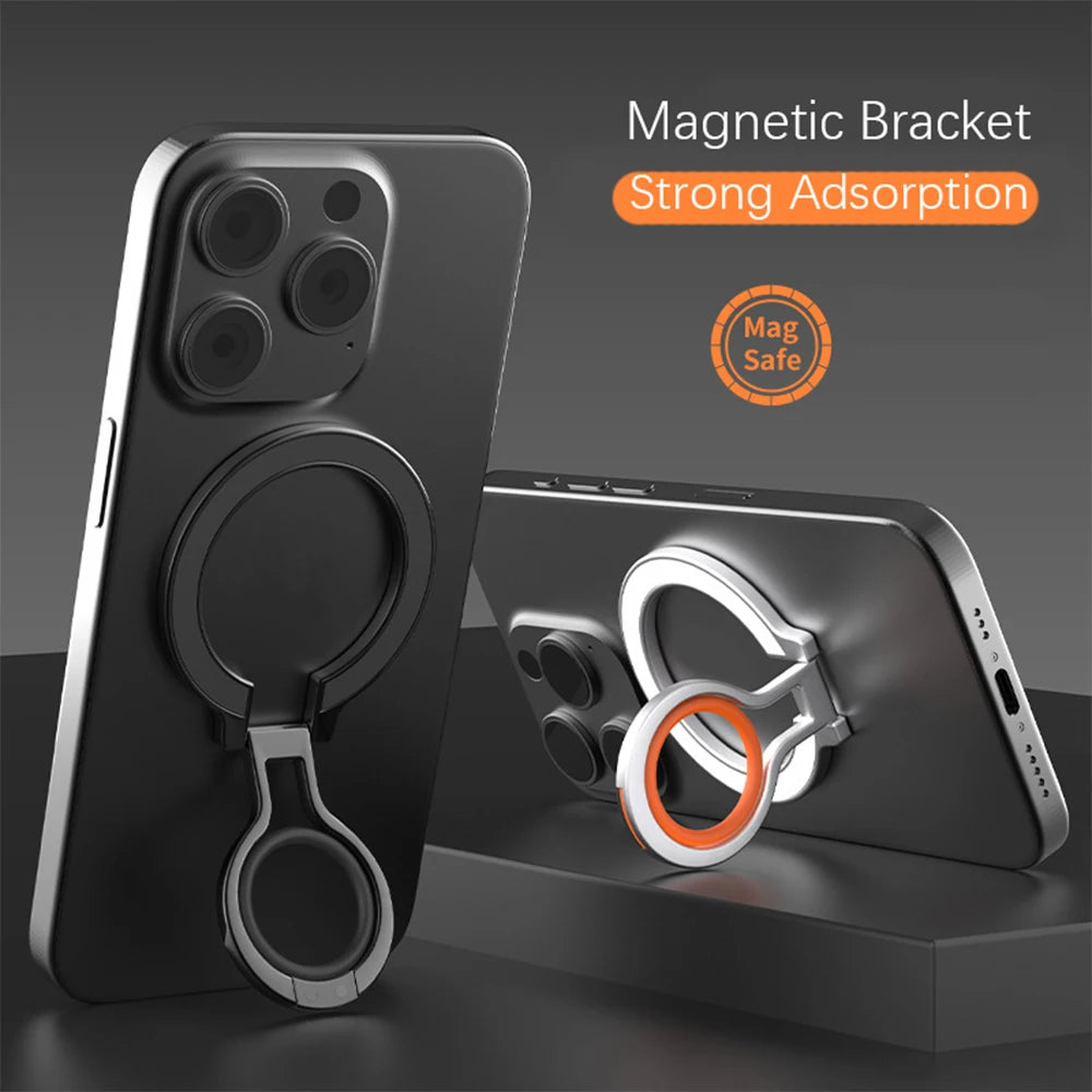 For Magsafe Magnetic Silicone Rubber 1Pcs Ultra Light And Ultra Thin Strong Suction Rotating 360° Wall Stickers Everywhere Foldi