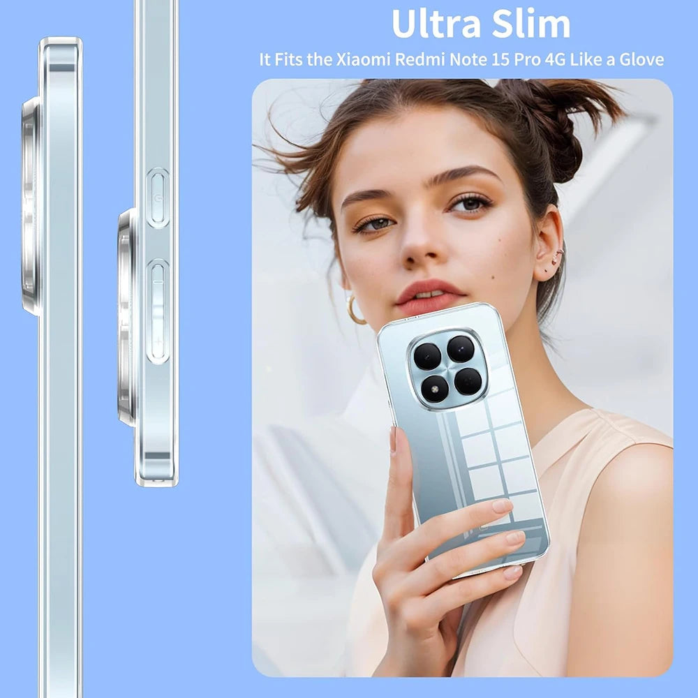 Ultra Thin Silicone Soft Case For Xiaomi Redmi Note 15 Pro Plus Pro+ 4G 5G Clear Transparent Shell Shockproof Slim TPU Cover