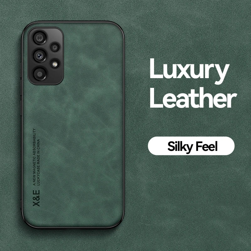 Hidden Iron Plate Magnetic Frosted Leather Phone Case For Xiaomi 17 Pro Max 15T 15 14 14T 13 13T 12 12T 11 11T Pro Back Cover