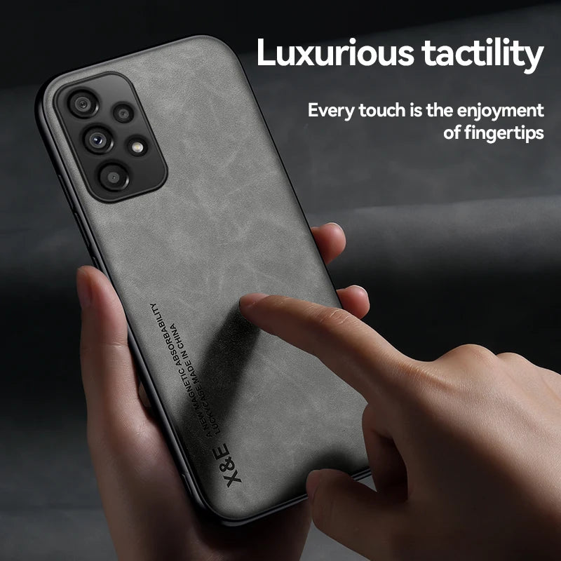 Hidden Iron Plate Magnetic Frosted Leather Phone Case For Xiaomi 17 Pro Max 15T 15 14 14T 13 13T 12 12T 11 11T Pro Back Cover