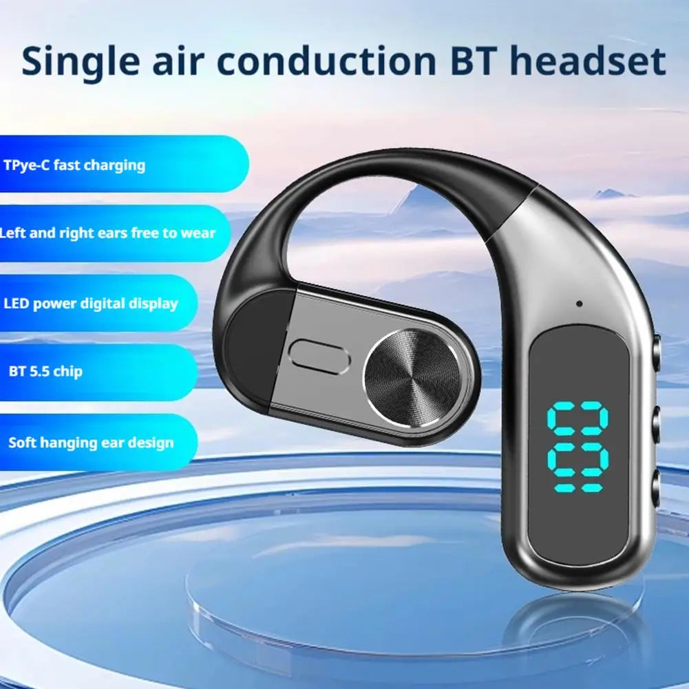 Single Earphones Long Standby Business Headphones Waterproof Rotation Mono Headset Outdoor Call Bluetooth Wireless Earbuds
