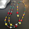 Colorful Bamboo Beads Diagonal Chain Girl Chain Halter Neck Lanyard Chain Shoulder Strap Bag Chain Crossbody Mobile Phone Chain