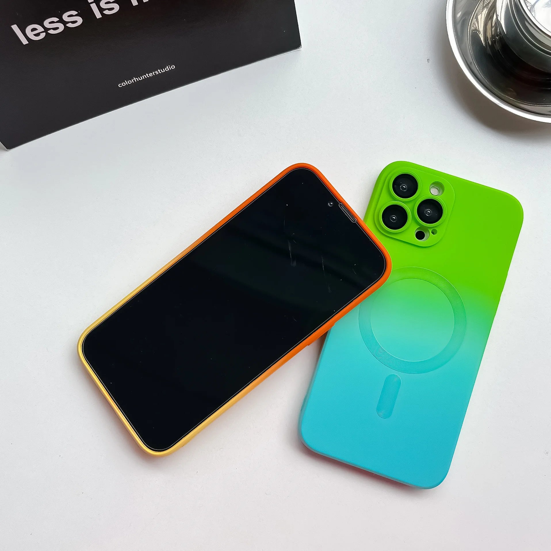 Luxury For Magsafe Gradient Silicone Multicolour Shockproof Case for iPhone 15 16 14 13 12 11 Pro Max E Wireless Charging Cover