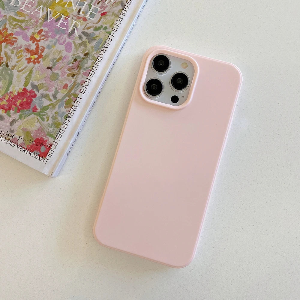 Luxury Matte Candy Color Silicone Soft Case For iPhone 17 Air 16E 16 15 14 13 Pro Max Plus Shockproof Back Cover Slim TPU Shell