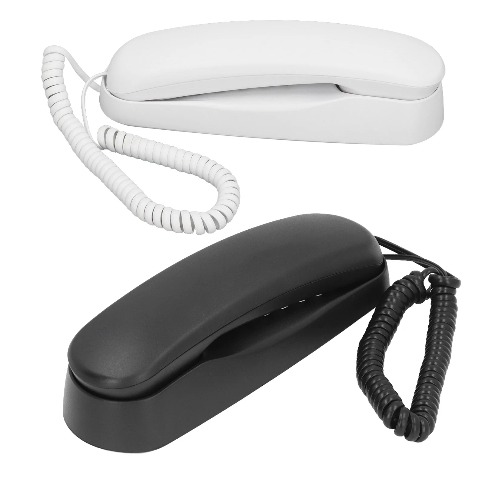 Mini Desktop Corded Landline Phone Fixed Telephone Wall Mountable Supports Mute/ Pause/Redial and 2 Ring Volume Adjustable Funct