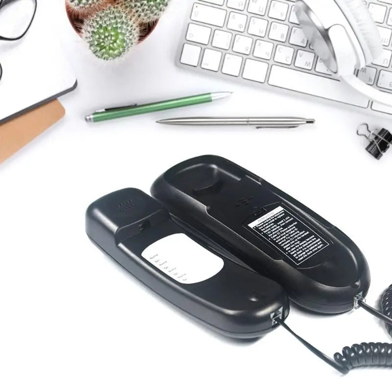 VTC-50 Corded Phones Landline Wall Mountable Telephone Home Phone, Fixed Landline Phones Last Number Redial Pause Flash