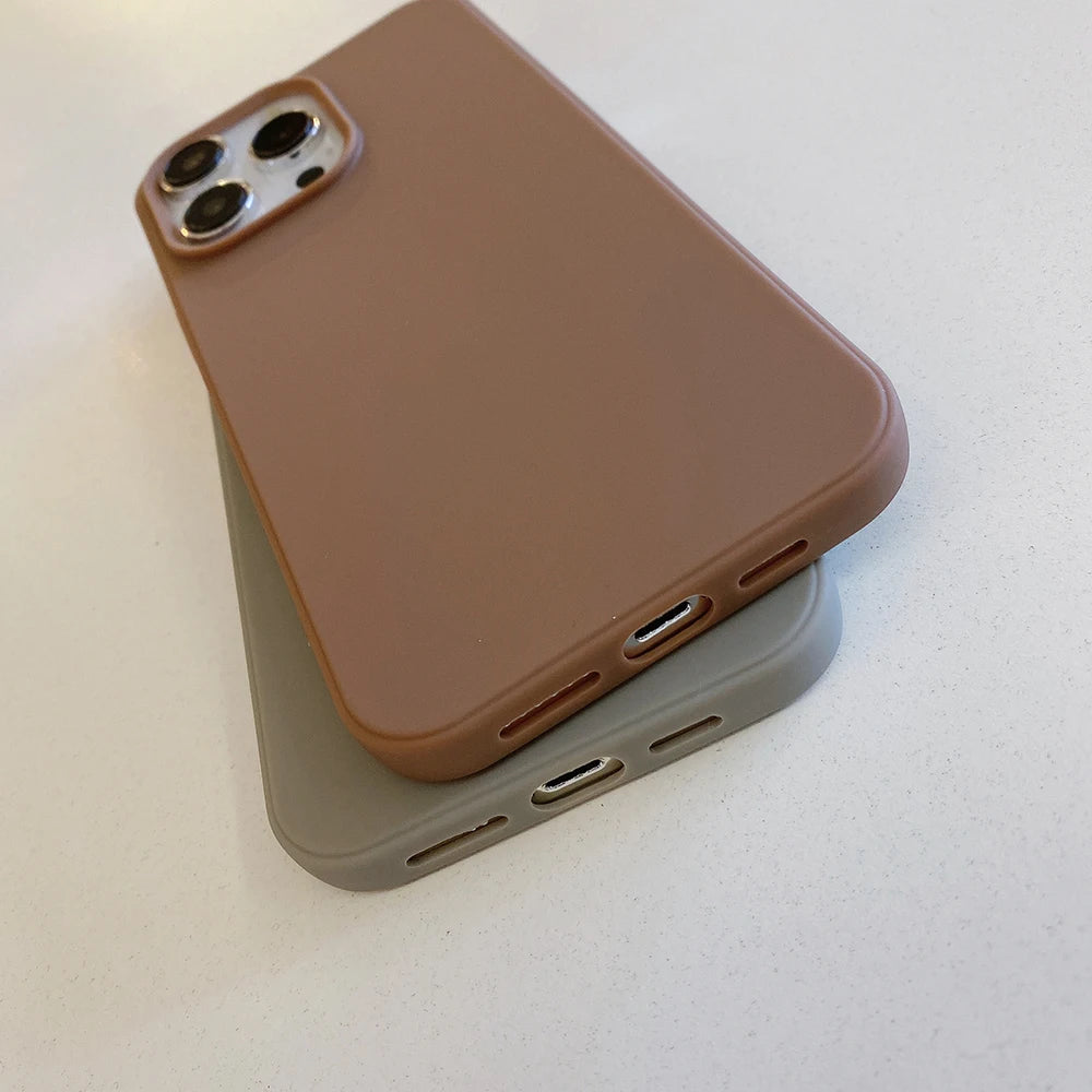 Luxury Matte Candy Color Silicone Soft Case For iPhone 17 Air 16E 16 15 14 13 Pro Max Plus Shockproof Back Cover Slim TPU Shell