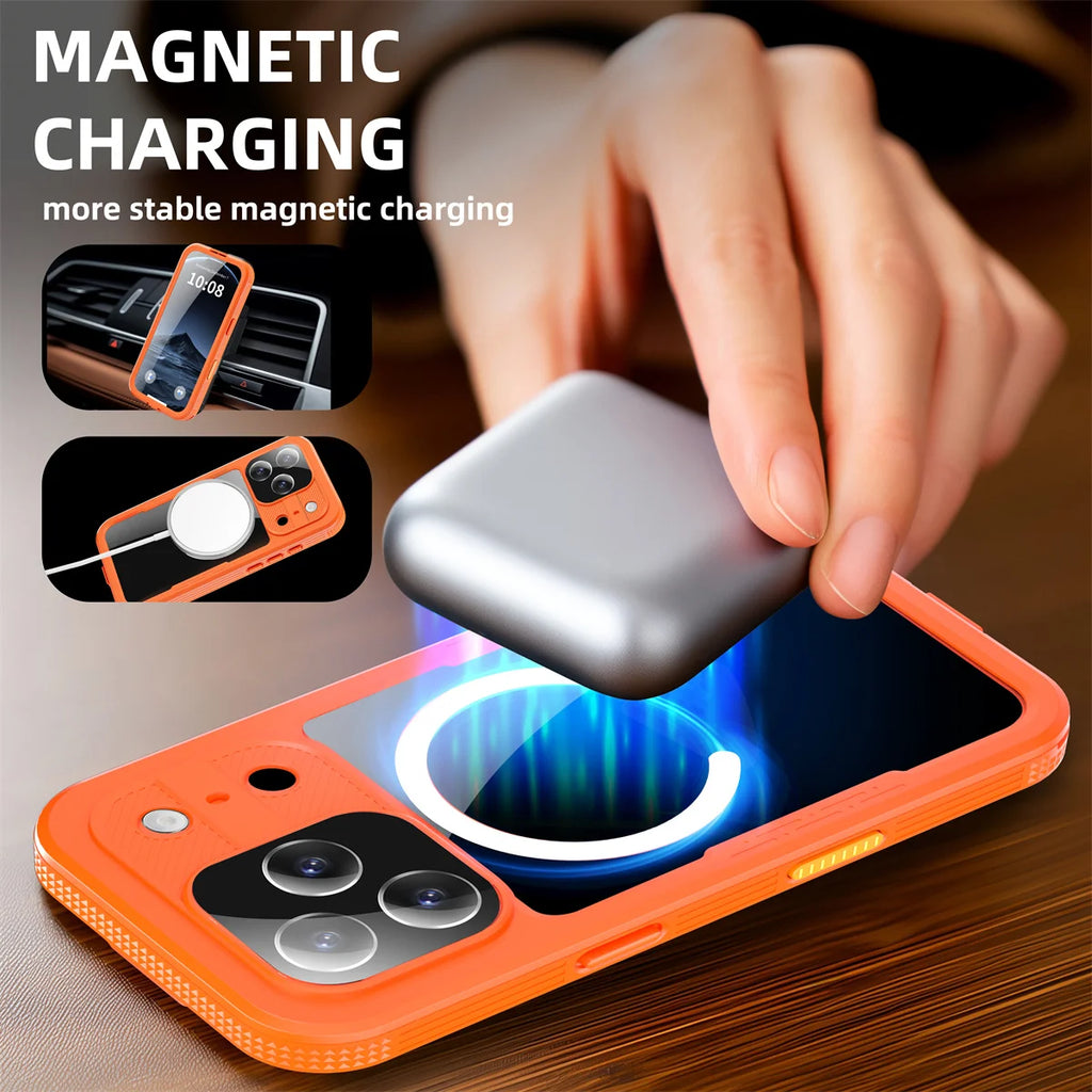 IP68 Full Waterproof Phone Case for IPhone 17 Pro Max Air 17 for Magsafe Magnetic Wireless Charging Underwater Diving Cover