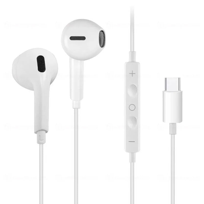 Original Wired Earphones For iPhone 15 16 14 13 12 11 Pro Max 7/8Plus X XR XS In-Ear Earbud For Lightning USB C 3.5mm Earbuds