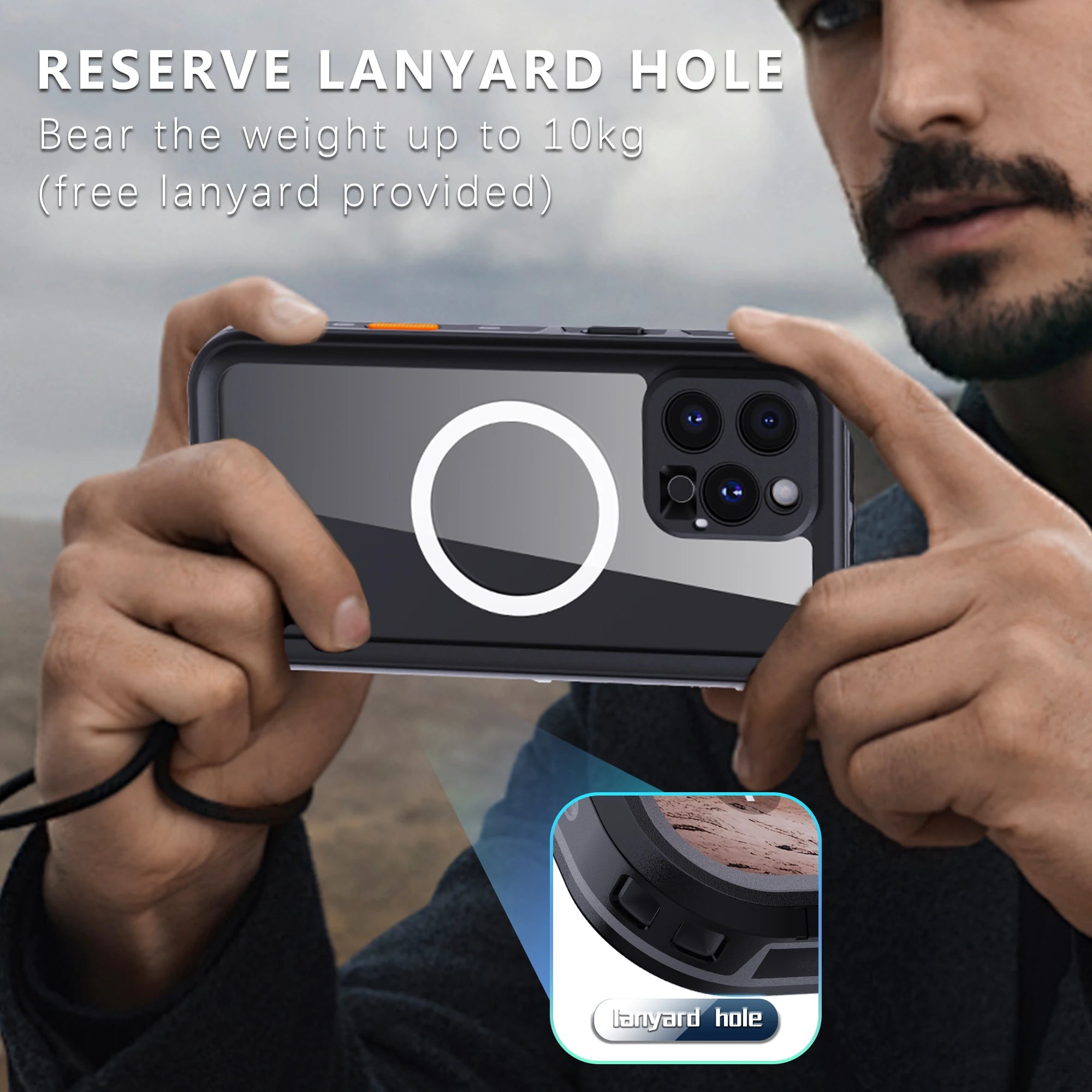 Shellbox Professional Waterproof Phone Case 360° Shockproof and Dustproof IP68 (Compatible with iPhone 17 Pro/16/15/14/13)