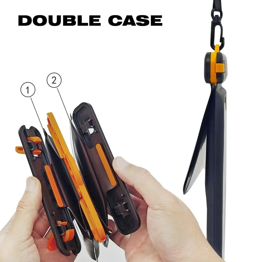 IPX8 Floating Phone Pouch Screen Touchable Universal Waterproof Phone Case with Lanyard 2 Pockets Cellphone Dry Bag Boating