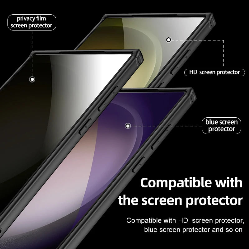 Airbags Shockproof Magnetic Wireless Charging Case Shell For Samsmung Galaxy S25 S24 S23 Ultra FE S24 Plus S24+ S23+ Armor Cover
